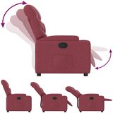  Naslonjač od tkanine crvena boja vina | shoptok.hr
