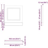  Plošča za pomivalni stroj Kalmar dimljen hrast 60x1,5x67 cm, (21832859) | Shoptok.si