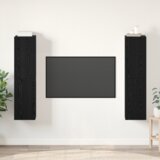 vidaXL Komplet TV omaric s polico 4 pcs Črni hrast 30.5 x 30 x 60 cm | Shoptok.si
