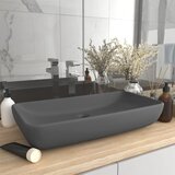  Luksuzni pravokutni umivaonik mat tamnosivi 71x38 cm keramički | shoptok.hr