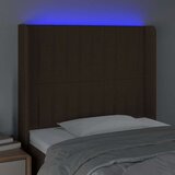  Uzglavlje tamnosmeđe 93x16x118/128 cm od tkanine | shoptok.hr