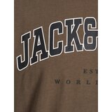 Jack & Jones Majica 'CALEB' pikčasto rjava / črna / bela | Shoptok.si