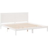  Dugi okvir kreveta bez madraca bijeli 200 x 220 cm masivno drvo | Eponuda.com