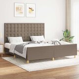  Posteljni okvir z vzglavjem taupe 160x200 cm blago, (20904872) Cene