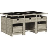  11-dijelni vrtni blagovaonski set s jastucima svijetlosivi | shoptok.hr