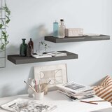  Plutajuće zidne police 2 kom sjajne sive 60x23 5x3 8 cm MDF | shoptok.hr