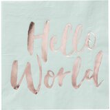 Ginger Ray® papirnate serviete hello world Cene