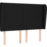  Uzglavlje s ušima crno 147x23x118/128 cm od tkanine | shoptok.hr