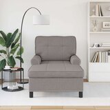  Ležaljka s jastukom Sivo-smeđa 91 x 157 x 91 cm tkanina | shoptok.hr