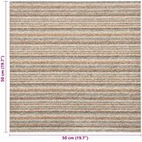  Tepih 20 pcs Prugasta bež 50 x 50 cm 100% Polipropilen | shoptok.hr