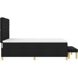 Box Vzmetnica z vzmetnico in klopjo črna 140x200 cm tkanina, (22083291) | Shoptok.si