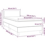  Box spring postelja z vzmetnico LED črna 90x200 cm umetno usnje, (20724075) | Shoptok.si