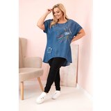 Kesi Włoski Plus Size women's blouse with patches denim | Shoptok.si