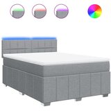  Krevet box spring s madracem svjetlosiva 160x200 cm tkanina Slike