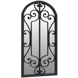  Vrtno ogledalo crno 70 x 30 cm željezno za vanjsku upotrebu | shoptok.hr