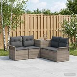  Set sofe 5 kom. Siva i tamno siva Poli Rattan i čelik | shoptok.hr
