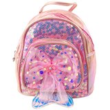  Dječji ruksak od tila s šljokicama i mašnom, ružičasti, 20 cm, 3,8 l | shoptok.hr