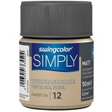 SWINGCOLOR NOTRANJA DISPERZIJSKA BARVA SIMPLY ŠT.12 (50 ml, svetlo rjava) Cene