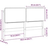  Tapecirani uzglavlje s uzglavljem Smeđa i svijetlosiva 160 cm | shoptok.hr