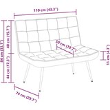  Klupa ružičasta 110x74x84 cm baršunasta | shoptok.hr