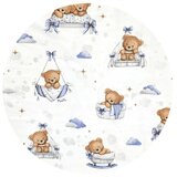 MimiNu posteljina za dječji krevetić 3-dijelni set Medvjedić snovi plavi | shoptok.hr