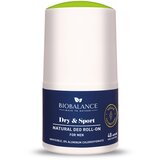 BIOBALANCE Dry & Sport For Men Natural Deo Roll On 50 ml | Eponuda.com