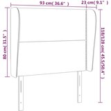  Uzglavlje s ušima tamnosmeđe 93x23x118/128 cm od tkanine | shoptok.hr
