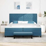  Krevet s opruga kutije Tamno plava 200 x 200 cm Baršun | shoptok.hr