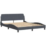  Okvir za krevet Dover tamnosivi 152x203 cm baršunasti | shoptok.hr