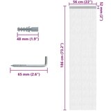  Lančani zastor za zaštitu od muha 56 x 186 cm aluminijski | shoptok.hr