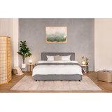 Bonami Selection Siva oblazinjena zakonska postelja z odlagalnim prostorom z ležiščem/roštom 180x200 cm Myra Slim Line - | Shoptok.si