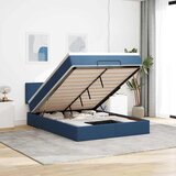  Otomanski krevet s madracem i LED plavi 140x190 cm tkanine | shoptok.hr
