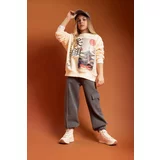 Defacto Girl Loose Fit Thick Cargo Pocket Sweatpants