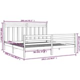  Posteljni okvir medeno rjav iz trdnega lesa 200x200 cm, (20643801) | Shoptok.si
