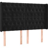 Maison Chic vzglavna omarica - nočna omarica - posteljna omarica z ušesi črno 147x16x118/128 cm žamet, (21709597) | Shoptok.si