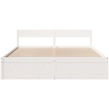  Posteljni okvir s predali bel 180x200 cm trdna borovina | Shoptok.si
