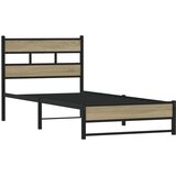  Metalni okvir kreveta bez madraca boja hrasta sonome 80x200 cm | shoptok.hr