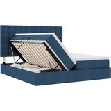  s od storage s uzglavljem Plava 180 x 200 cm Tkanina | shoptok.hr