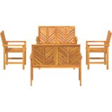 vidaXL 5-dijelni vrtni lounge set od masivnog bagremovog drveta | shoptok.hr