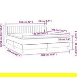  Box spring postelja z vzmetnico svetlo siva 180x200 cm blago, (20789958) | Shoptok.si
