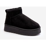 Boto Women's Snow Boots On Platform Lined With Fur Black Xamella Cijene