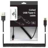  USB2C AMCM 6 Gembird Spiralni USB 2.0 AM na USB C kabl, 1.8 m, black Cene'.'