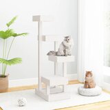 vidaXL Penjalica za mačke boja bijela 45 5x49x103 od masivne borovine | shoptok.hr
