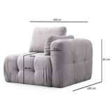 Atelier Del Sofa Dvosjed Amaris 2, 300 x 120 x 65 cm, Svijetlosiva | Eponuda.ba
