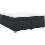 vidaXL Box spring postelja z vzmetnico črn 180x200 cm umetno usnje, (21306233) Cene