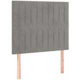 Box spring krevet s madracem svjetlosivi 90x190 cm baršunasti | shoptok.hr