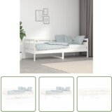 The Living Store Dnevna postelja bela trdna borovina 80x200 cm - Dnevna Postelja, (21737454) | Shoptok.si