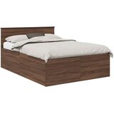  Krevetna konstrukcija s uzglavljem Smeđi hrast 150 x 200 cm | shoptok.hr