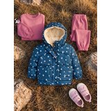 Sinsay Prošivena puffer jakna s kapuljačom s cvjetnim uzorkom | shoptok.hr