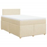  Krevet s oprugama i madracem krem 120 x 200 cm od tkanine | shoptok.hr